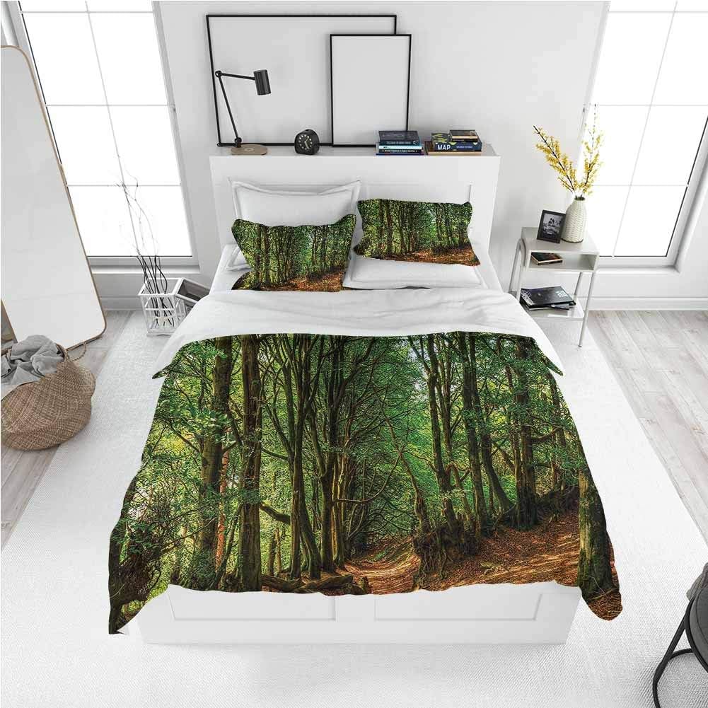 Bedding Duvet Cover Sets Woodland Decor,Woodland Scene with