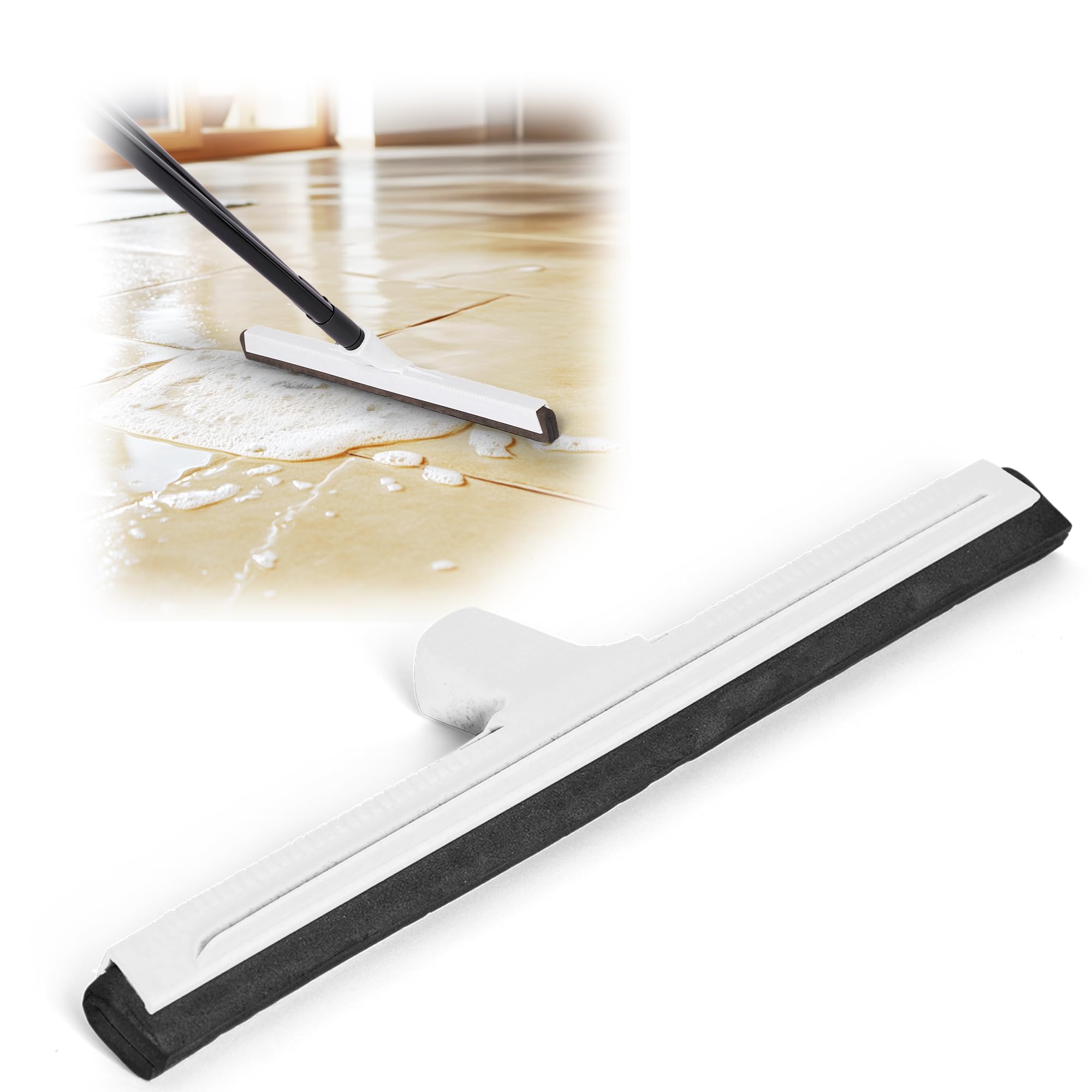 Novaliv Water Squeegee Floor Squeegee Plastic 43 cm with Handle Screw System Shower Squeegee Shower Floor Squeegee Window Professional Water Squeegee for Floor Water Squeegee Patio