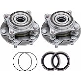 Vurkcy Front Left/Right Wheel Bearing Hubs Assembly 4WD Compatible with Toyota 4Runner/ Fj Cruiser/Tacoma, Lexus GX460/ GX470, Assembly 6 Lug Bolts w/ABS, Pair Hubs, Replaces 950-001 515040