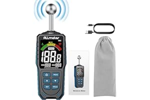 ALLmeter Rechargeable Pinless Moisture Meter for Walls & Wood – Non-Destructive Moisture Tester with Alarm, 5-40mm Depth, for