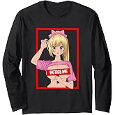 Sexy Big Breasts Cartoon Girl Notice Me Japanese Anime Long Sleeve T-Shirt