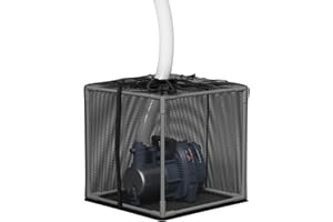 Awvlvwa Pond Pump Filter Bag – Mesh Anti-Clogging Cube Barrier Box with Adjustable Straps, Large Pump Barrier Bag Box Basket for Outdoor Water Ponds Filters (10" x 1 Pack)