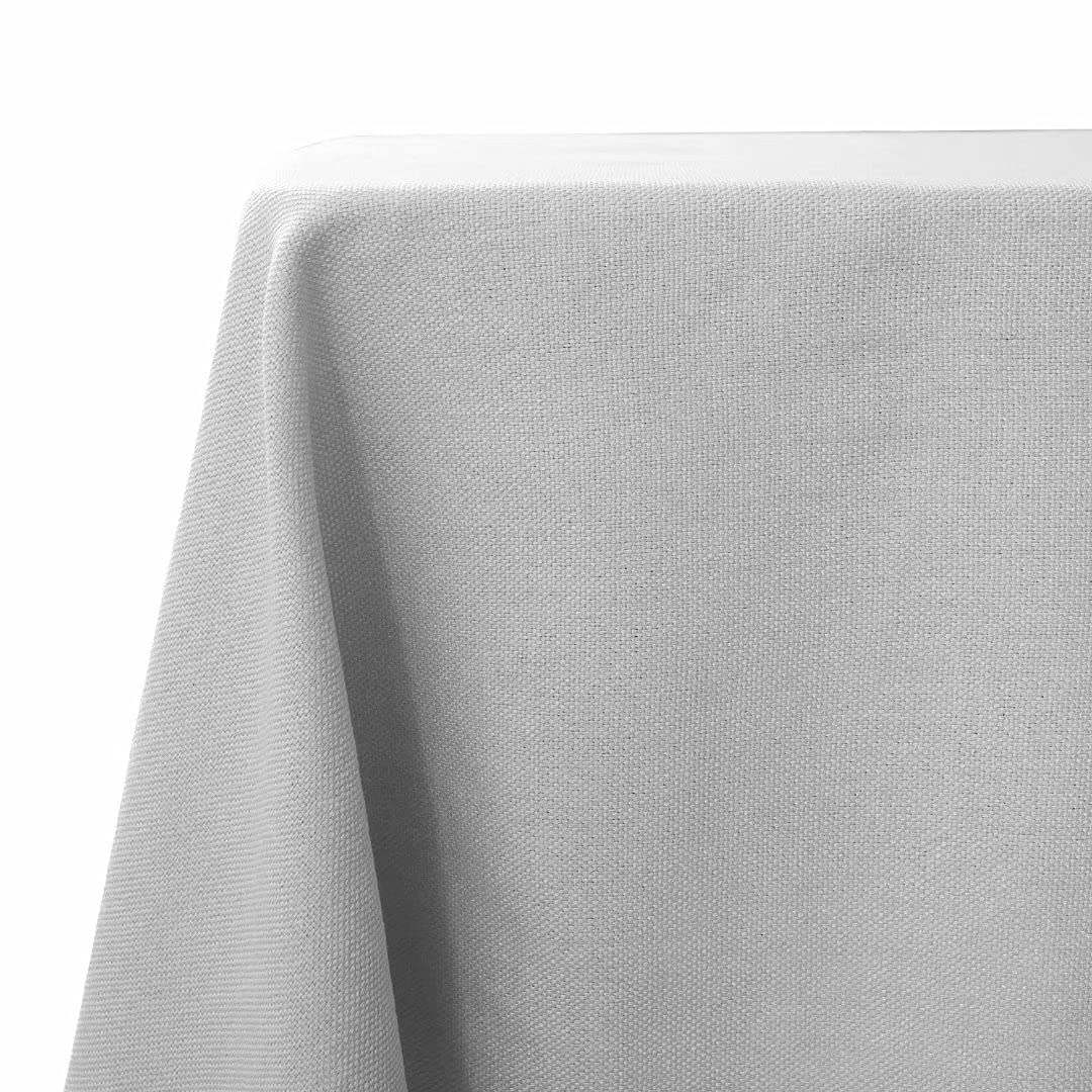 WAITER TREE Table Cloth 140x180 cm Rectangular Wipe Clean Table Cover, Beige Faux Linen Wipeable Waterproof Tablecloth for Outdoor Picnic Dining Kitchen Party - Oatmeal Grey