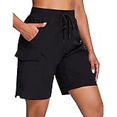 Oalka Women's Hiking Shorts Lightweight Zipper Pockets Cargo Quick Dry Summer Shorts