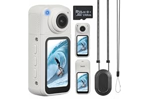 Mini Body Camera with 64GB Storage, 1080P Pocket Video Recorder with 180° Rotating Lens,Thumb Size Wearable Body Cam with Scr