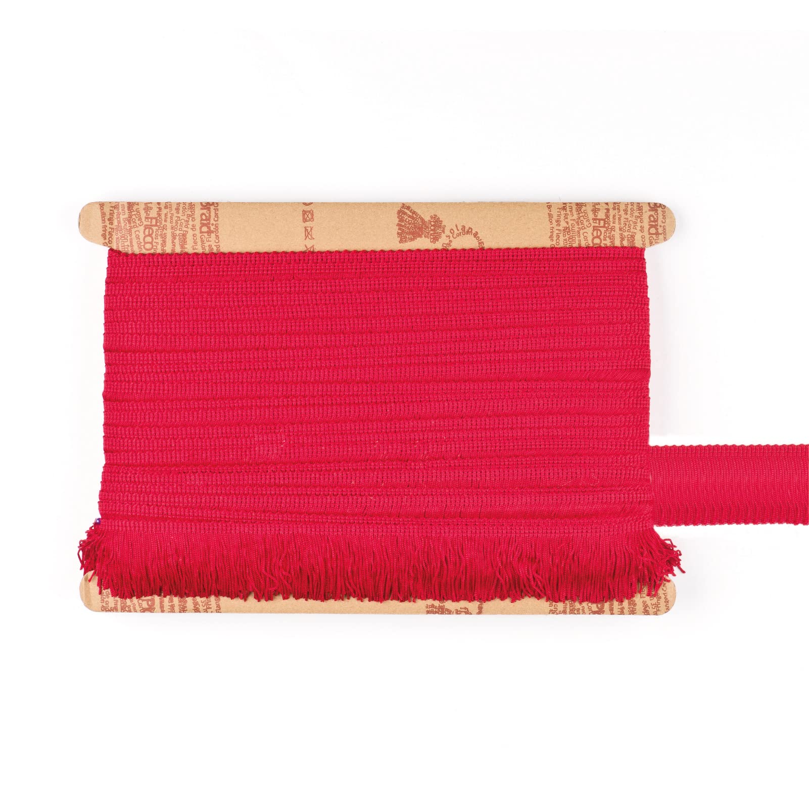 TEXTEX = Cuquillo Fringe for Sewing Flamenco and Sevillana. Composition Rayon 100%. Length of 5 cm. 5m Pieces. (Ferrari red)