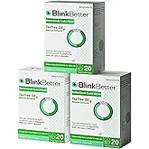 BlinkBetter Tea Tree Oil Eyelid Wipes- 60 (Pack of 3) Natural Blepharitis, MGD & Dry Eye Relief Wipes | Cleansing, Soothing, Dual-Textured, Triple Moisture Formula | Biodegradable & Gentle