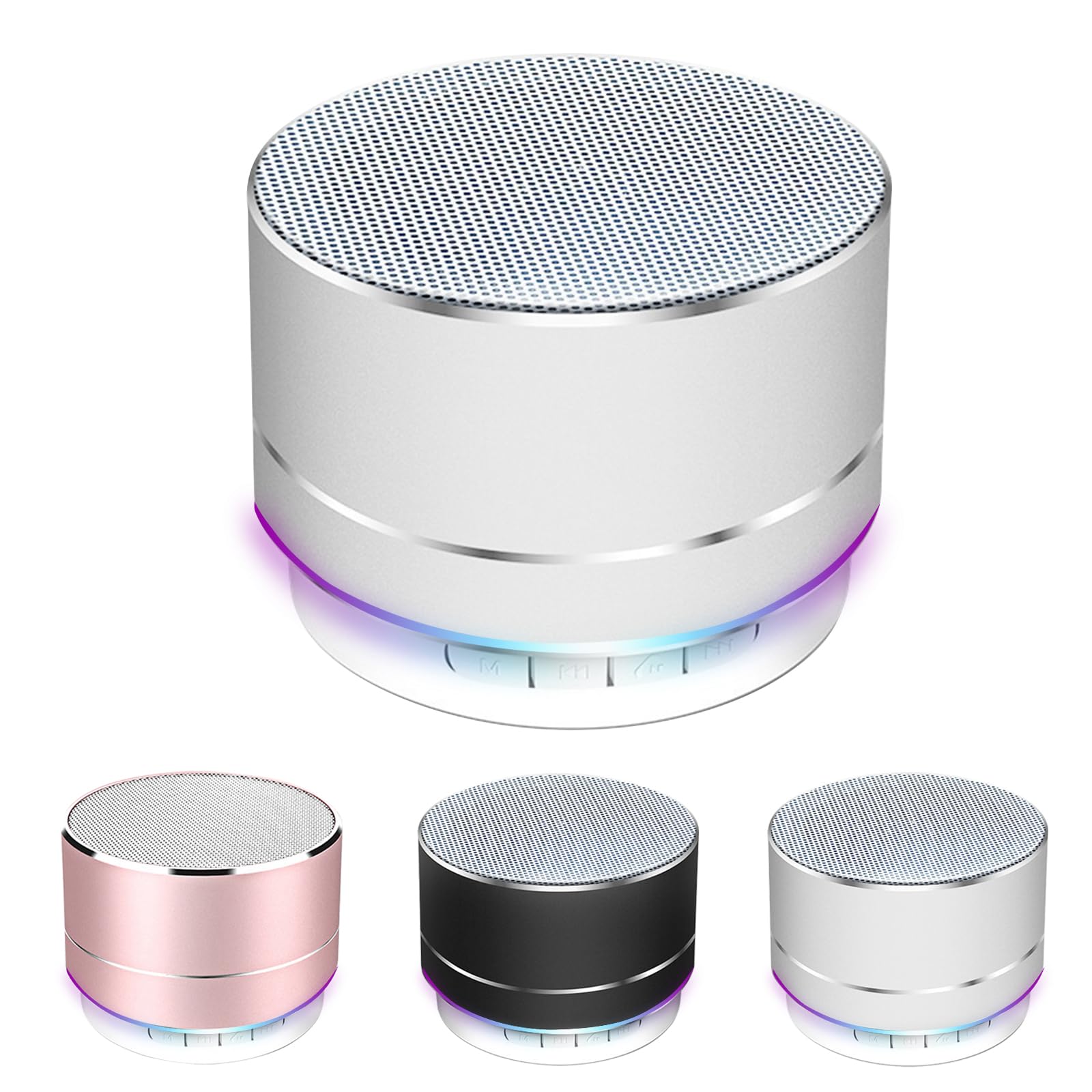 Bluetooth Speaker, Portable Speakers Wireless Bluetooth with RGB Lights, HD Stereo Sound, Support TF Card, AUX Audio, Bluetooth V5.3 Mini Speaker for in/Outdoor, Home, Party BBQ, Beach and Travel