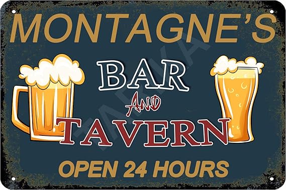 Amazon.de: Tarika Montagne's Bar and Tavern Open 24 Hour Eisen Poster