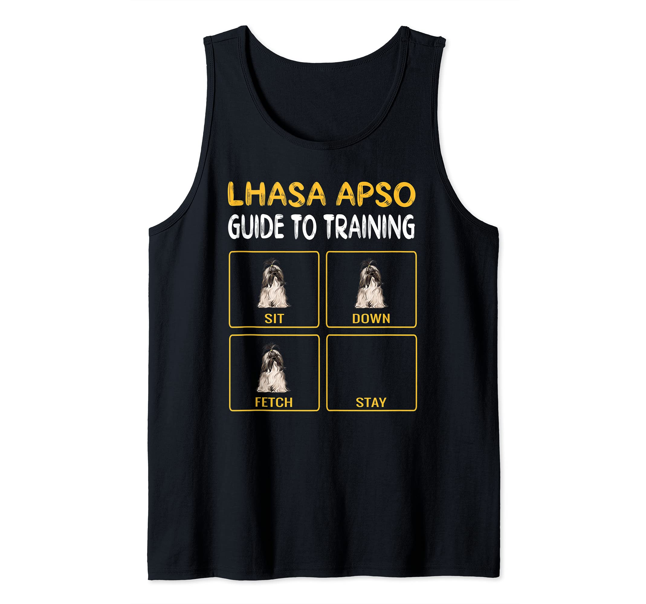 Funny Lhasa Apsos Guide To Training Dog Obedience Trainer Tank Top