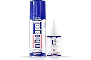 MITREAPEL CA Glue with Activator (1.7oz-6.7 floz) Instant Bond Professional Cyanoacrylate Adhesive and Super Glue Accelerator for Woodworking,Ceramic,3D Printing,Glass, DIY&Craft, Plastic,Repair