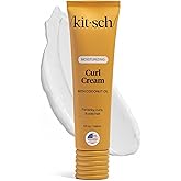 Kitsch Moisturizing Curl Cream for Curly Hair – Lightweight Curly Hair Products for Men & Women | Defines Curls, Controls Frizz & Boosts Shine | Hydrating Curling Cream - Ideal Gifts for Women
