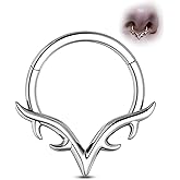COCHARM Skyrend Claw Septum Rings 16G Septum Clicker Surgical Steel Helix Daith Earrings for Women Men 8/10MM Daith Piercing Jewelry