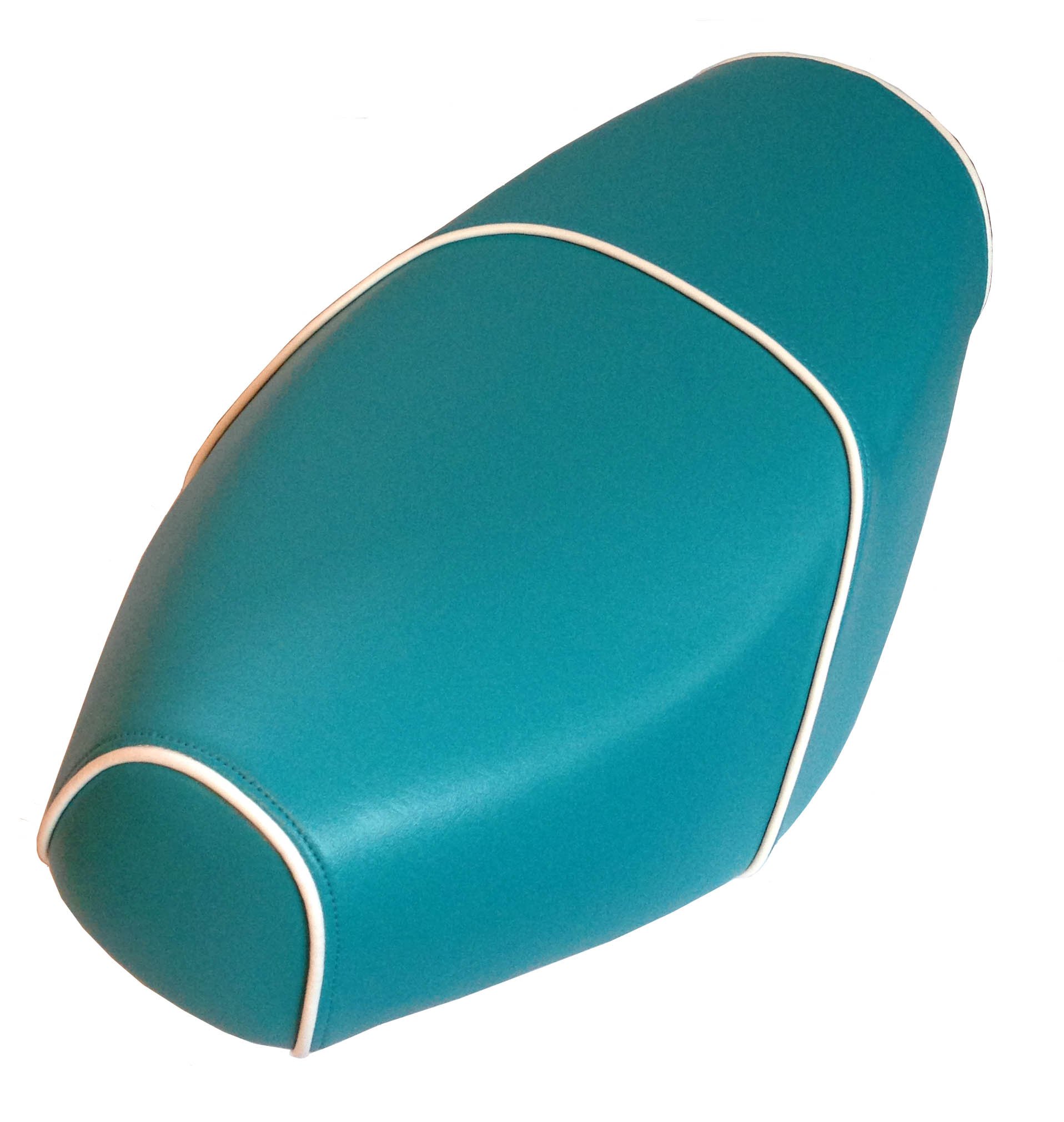 Genuine Buddy Scooter Cheeky Seats Turquoise with White Piping Seat
