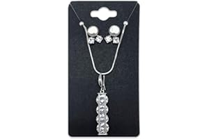 The Display Guys Various Hanging Earring Display Cards, Jewelry Display Pack of 100 pcs (2"x4" Inch Necklace/Earrings, Matte Black)