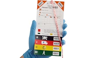 WARP UNITED 50-Pack VLK-3 Waterproof Medical Triage Tag for Mass Casualty Incident