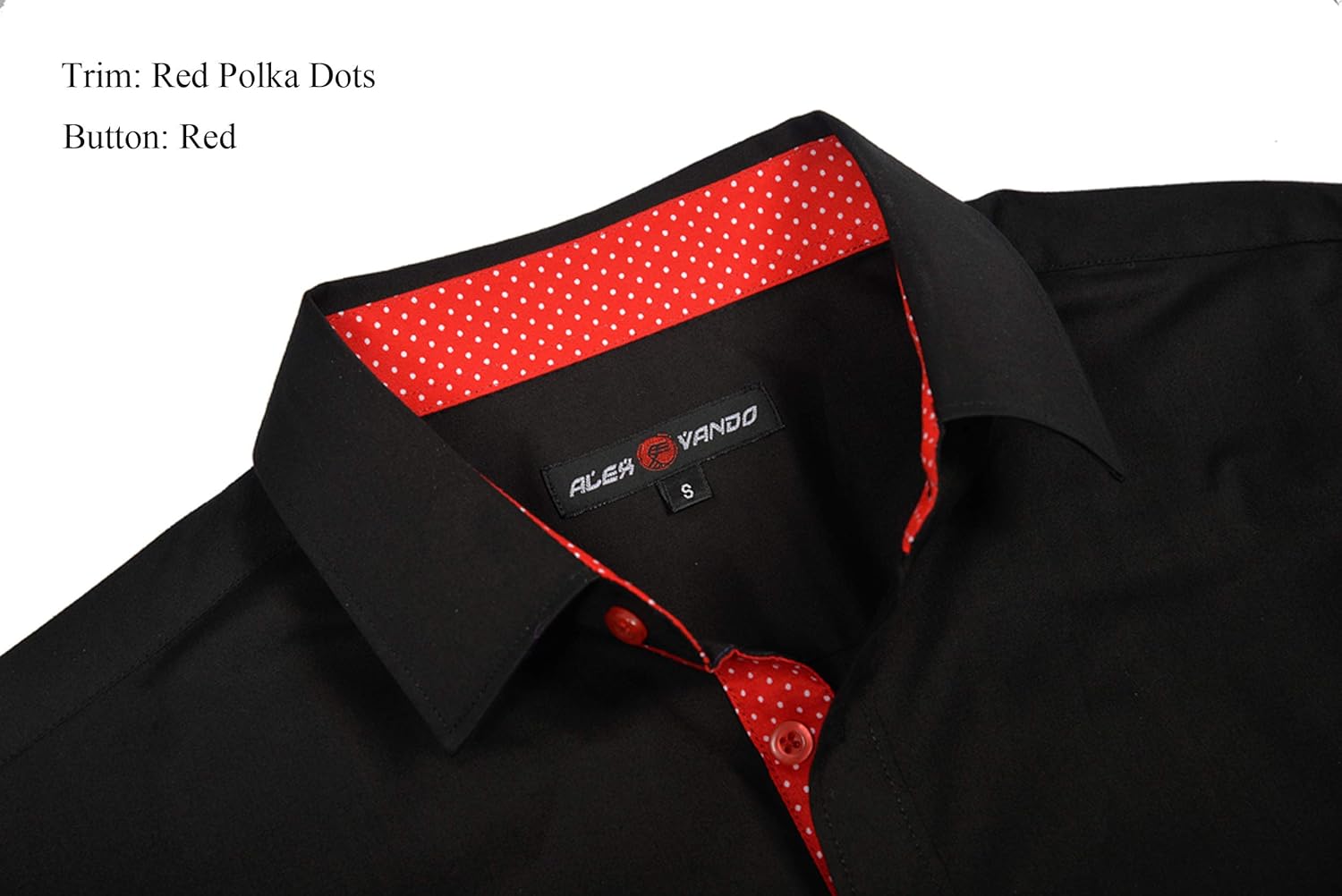 Alex Vando Mens Dress Shirts Regular Fit Long Sleeve Men Shirt at  Men’s Clothing store