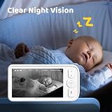NETVUE Peekababy Smart Baby Monitor 5'' LCD Camera Night Vision 2-Way Talk view 5