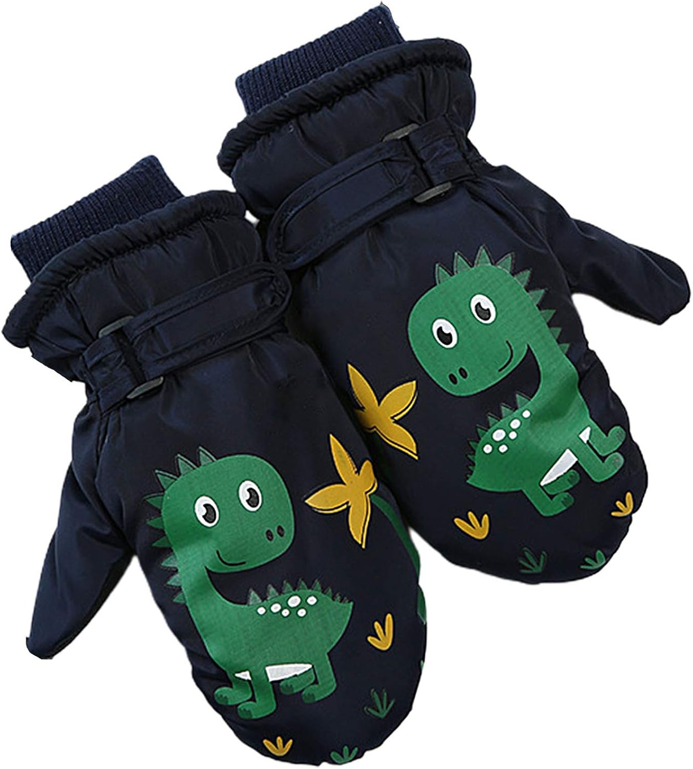 CLARSS Children's Windproof Outdoor Riding Gloves Cartoon Dinosaur