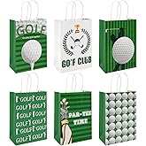 Golf Party Favor Bags - Golf Themed Goodie Bags with Handles for Birthday Decorations, Golfs Gift Bags, Golfs Theme Birthday Goody Paper Bags for Men Women Sports Events Party Favor Supplies