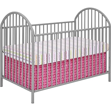 pink metal crib