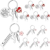Sureio 12 Pcs Nurse Appreciation Gifts Bulk Thank You Keychain Teacher Nursing Student Graduation Gifts for Assistant Medical
