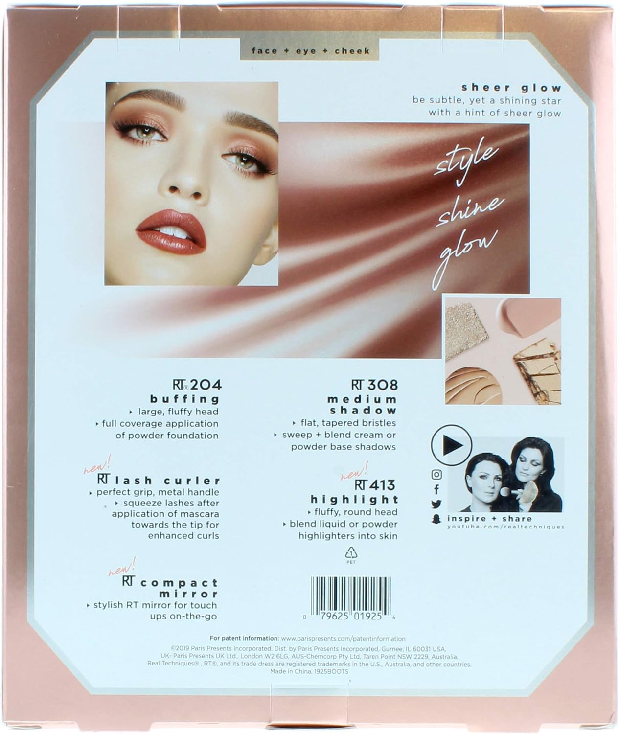 Real Techniques Limited Edition Sheer Glow Gift Set, Rose Gold, 5 Count (Pack of 1) - Image 3
