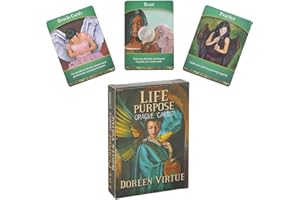 F.CURELLA Tarot Cards for Beginners, 44 Tarot Deck and Oracle Deck, Life Purpose Cards Tarot Cards with Meanings on Them and Angel with e-Guide Book Great Gift for Friend or Family