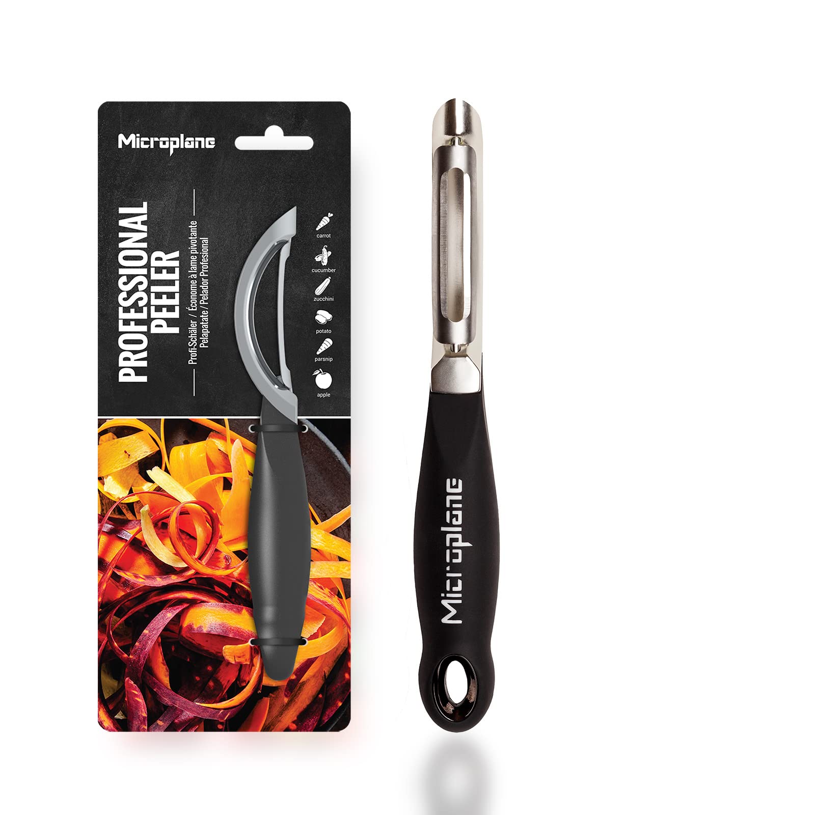 Microplane 48091 Professional Peeler Stainless steel / Black for right and left hand use