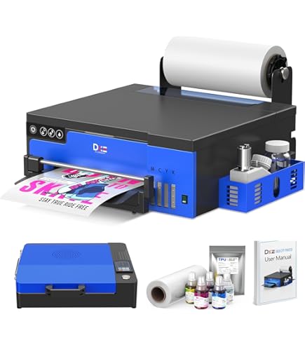 Amazon.com: DXZ 2025 A4 DTF Printer with Roll Feeder-XP600 Doubled