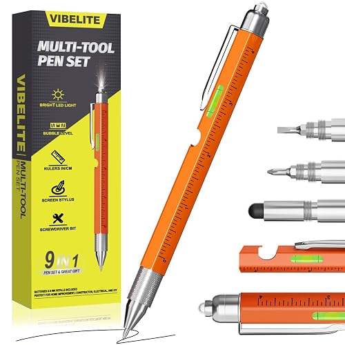 Multifunction Writing Instruments Valentines Day Gifts for Him, Men, Teen Boys, Husband, 9 in 1 Multitool ...