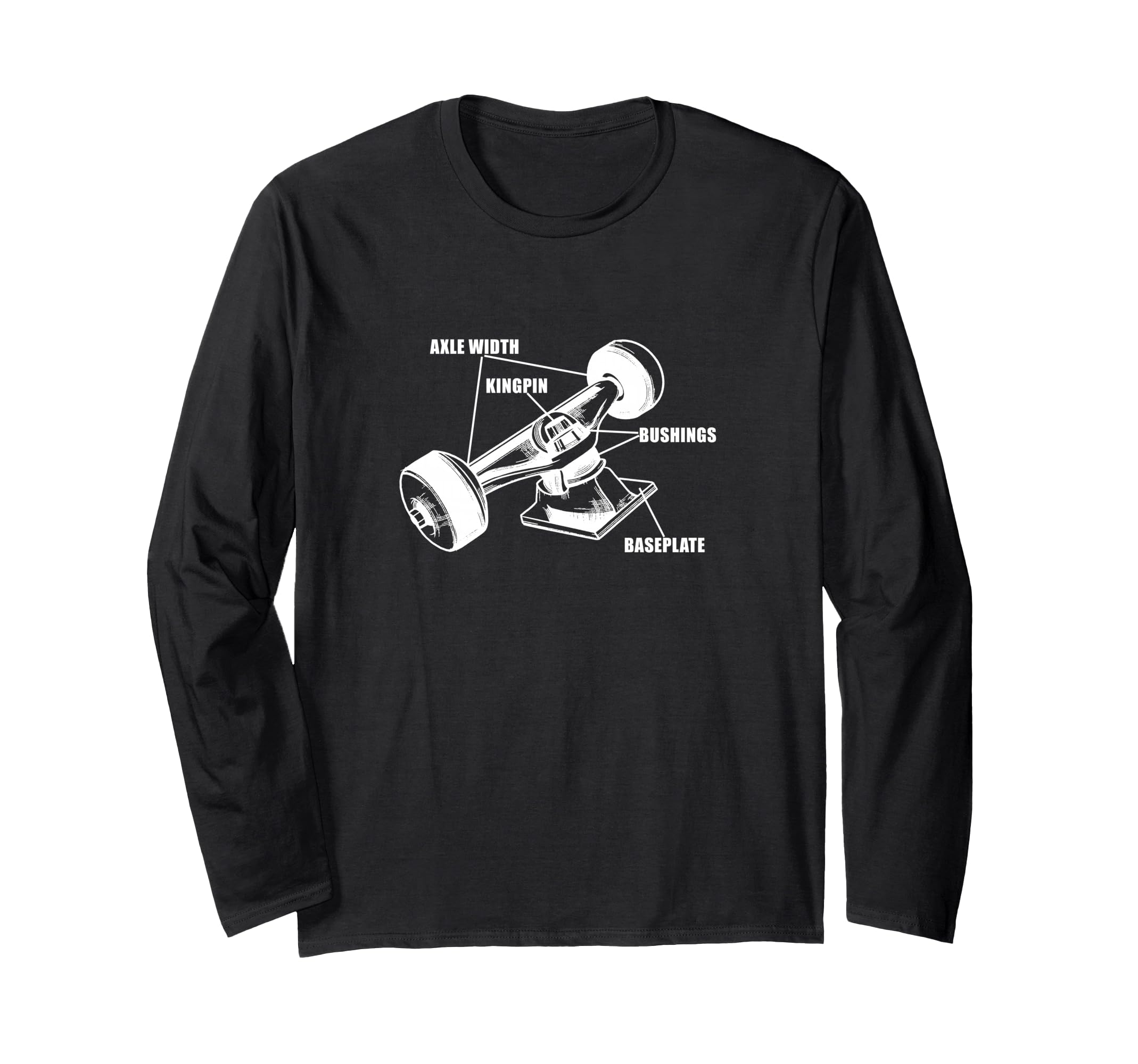 Skateboard wheels Skating Longboard Skater Skateboarding Long Sleeve T-Shirt
