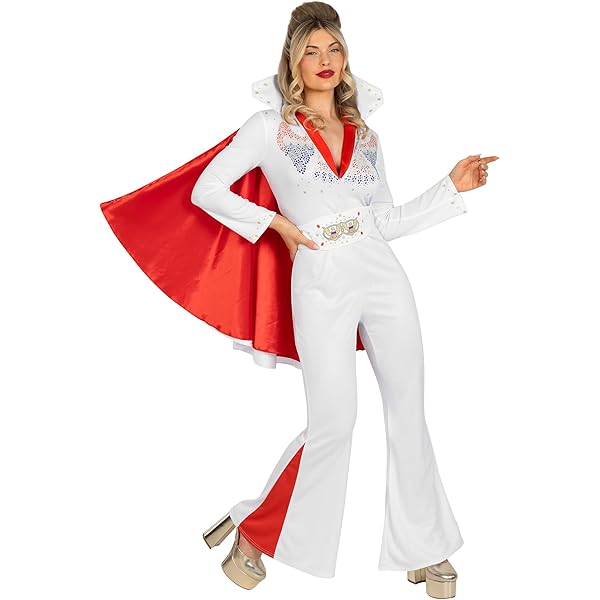 Rockstar Halloween Female Rock Legends Fancy Dress Secret Wishes Women's Sexy Female Elvis Costume, White, X-Small Clothing, Shoes Jewelry Rockstar Halloween Female Rock Legends Fancy Dress Secret Wishes Women's Sexy Female Elvis Costume, White, X-Small Clothing, Shoes Jewelry