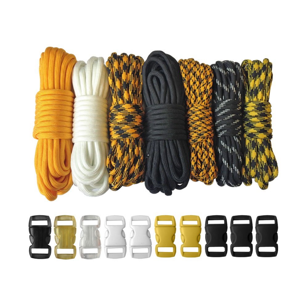 PARACORD PLANET 550Lb Type Iii Paracord Combo Crafting Kits With Buckles Steel Curtain