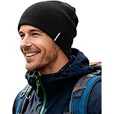 FURTALK Winter Beanie Hat Men Women Fleece Lining Winter Hats Windproof Knitted Warm Stretchable Cuffless Beanie