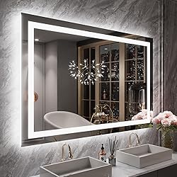 LOAAO 55"X40" LED Mirror for Bathroom, Lighted