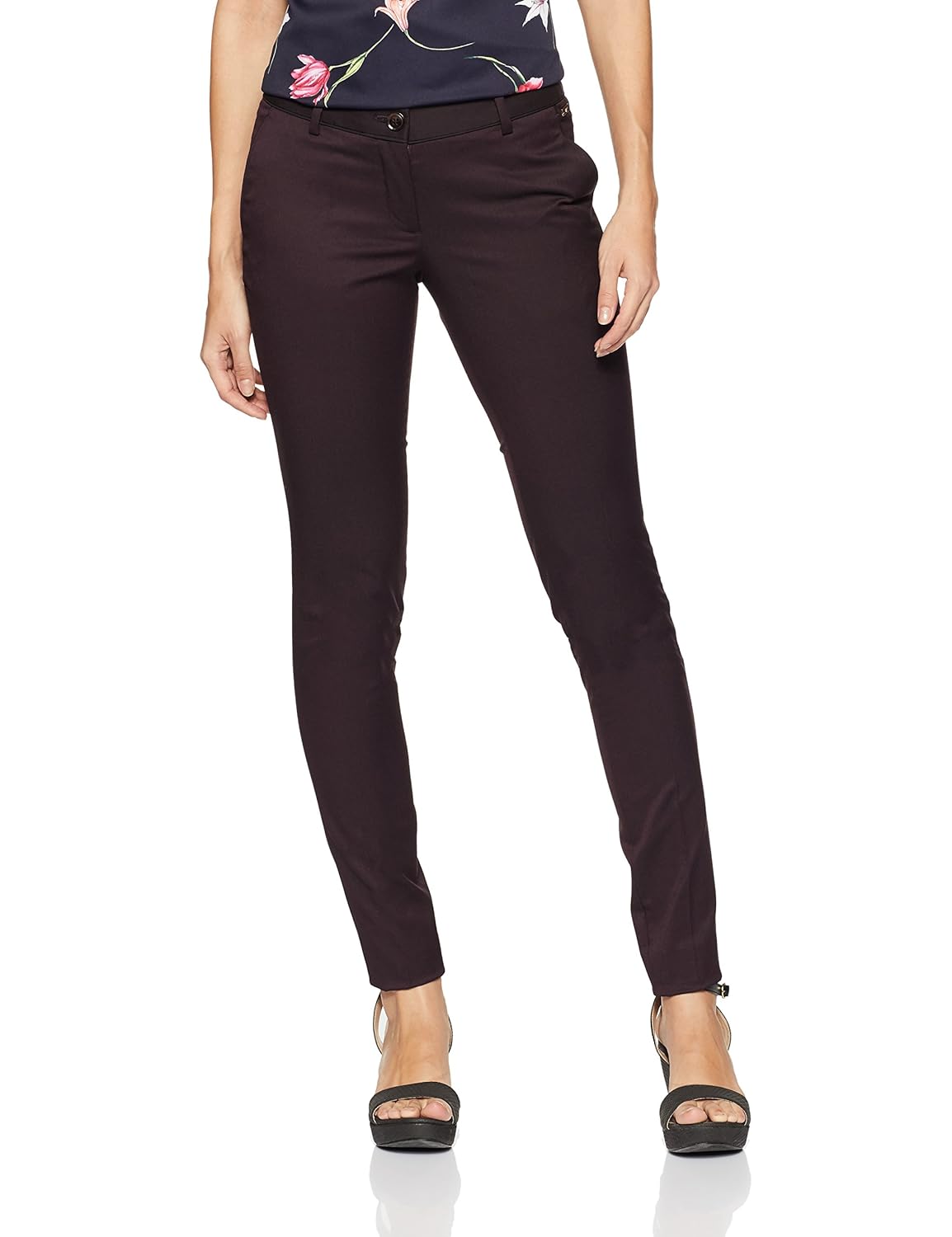 park avenue woman solid trouser suit