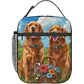 Ti Caldi Cute Dog Lunch Box for Women Girls Kids, Insulated Cooler Puppy Lunch Bag for School, Picnic, Office, Work, Travel, Portable Reusable Thermal Tote Polyester Lunch Bags (Joyful Dog)
