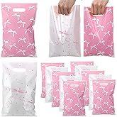 Nogeqi 50PCS Pink Bow Gift Bag, Pink Candy Bags for Party Favors, Coquette Bow Goodie Bags for Themed Events Sweet Wedding Birthday Party Supplies