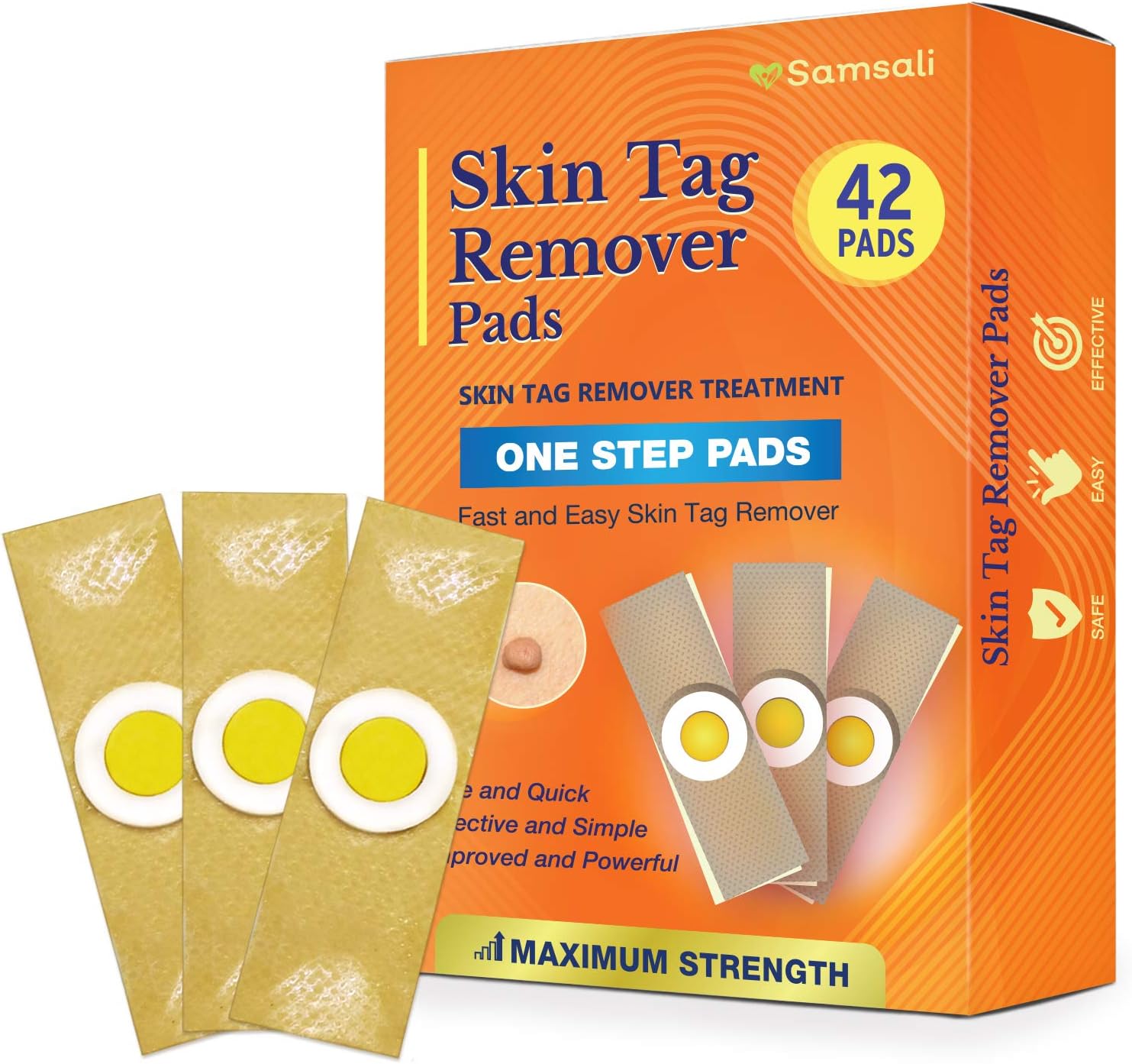 Samsali Advanced Skin Tag Remover Pads, 42 Quality Skin Tag Remover Pads, Best Skin Tag Remover Pads: Health & Personal Care
