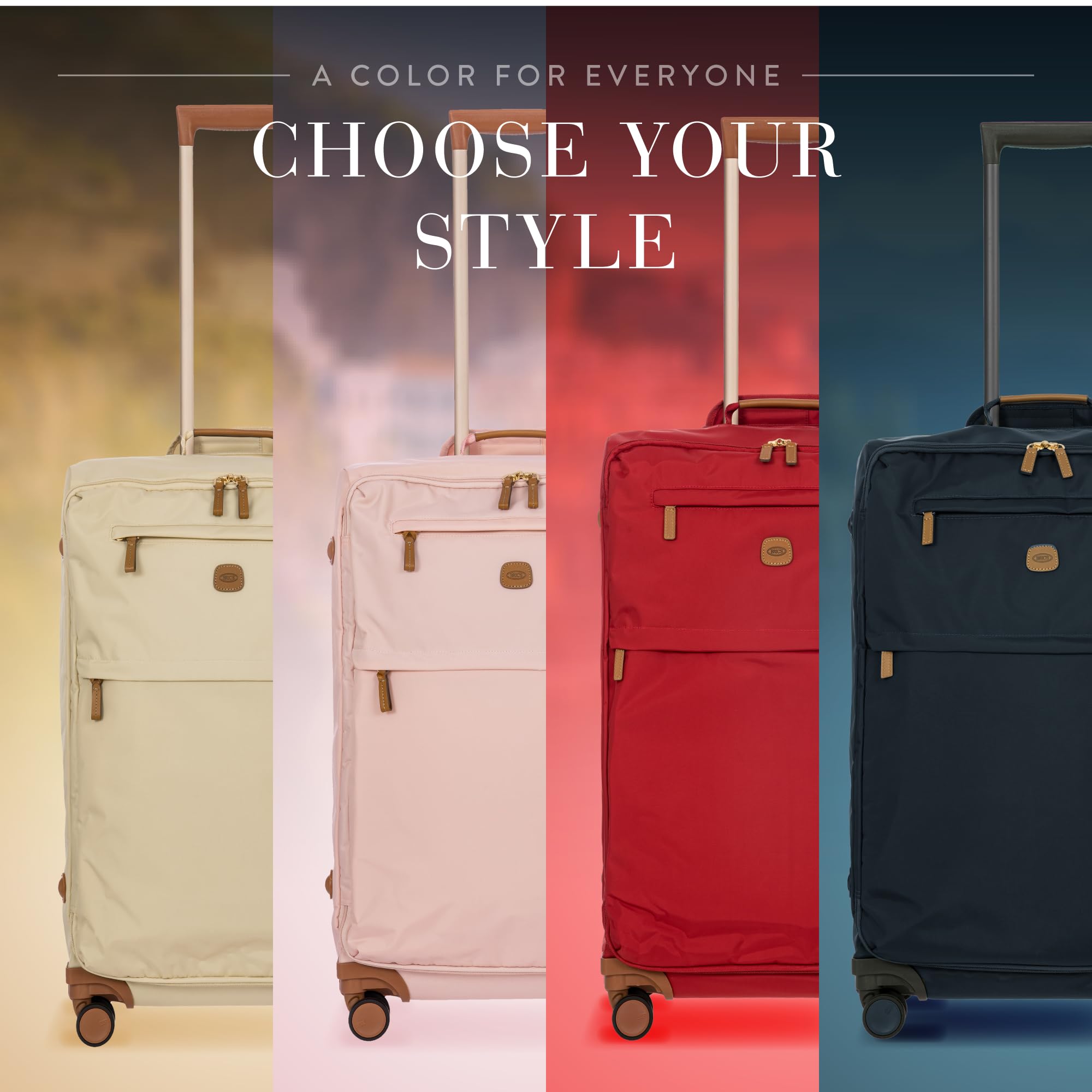 Bric's X-Bag Large Spinner with Frame - 30 Inch - Suitcases with Wheels - Checked Luggage - Navy
