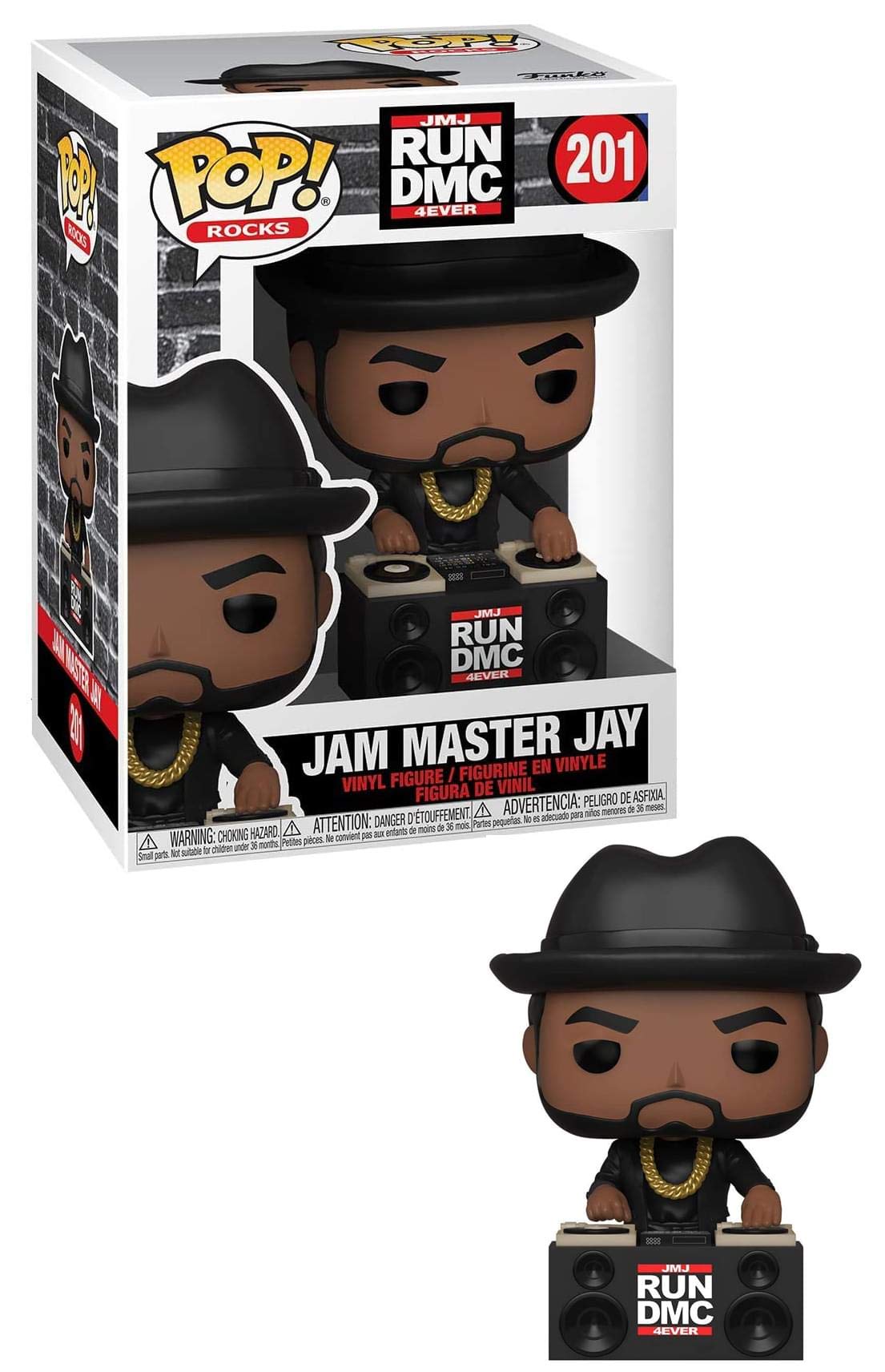Funko POP! Rocks: Run-DMC-Jam Master Jay - Jason Mizell - Run DMC - Collectable Vinyl Figure - Gift Idea - Official Merchandise - Toys for Kids & Adults - Music Fans - Model Figure for Collectors
