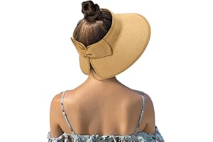 JOYLIVECY Beach Hats for Women, Packable Sun Hat Womens, Summer Visor Sun Hat, Straw Hats for Women UV Protection, Beach Hat for Girls