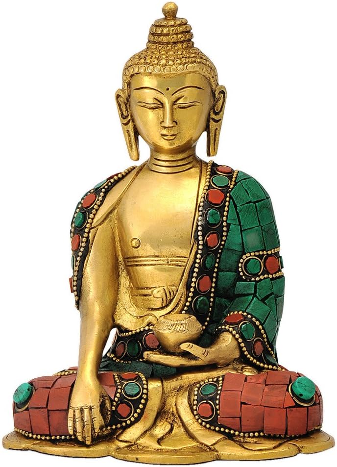 Redbag God Gautam Buddha Brass Statue Sitting Position