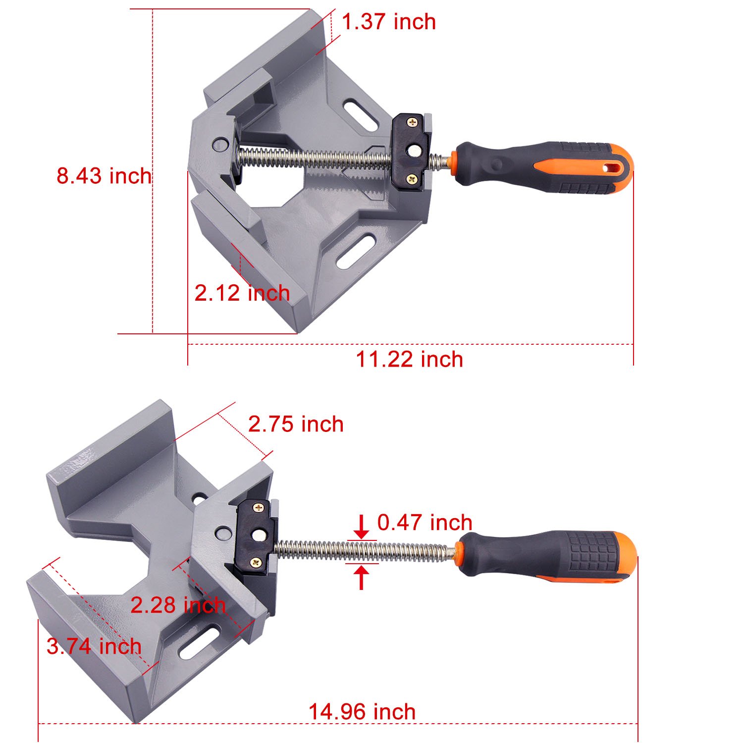 BonyTek 90 Degree Aluminum Alloy Corner Clamp Right Angle Clamp