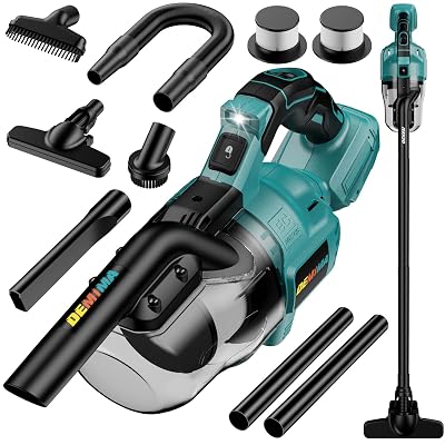 Cordless Vacuum for Makita 18V Battery, 5 in 1 Lightweight Handheld Vacuum Cleaner with 500W Powerful Motor, 46 CFM Portable Hand Vacuum with Filtration HEPA for Floor, Carpet(Battery Not Included)