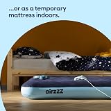 airzzZ Double Inflatable Flocked Air Bed Quick Inflate Deflate Mattress view 4