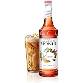Monin Caramel Syrup - Great For Flavoring Coffee, Shakes, And Cocktails - 1 Liter Bottle
