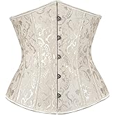 Zhitunemi Halloween Costumes Woman 2025: Black Underbust Corset Top for Women Pirate Costume - Corsets for Pirate Theme Party