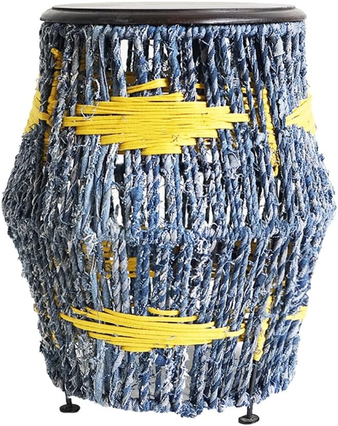 Visual taste Footstool/indian style hand-woven stool/creative furniture/colorful, embellishment-A 31x45cm(12x18inch)